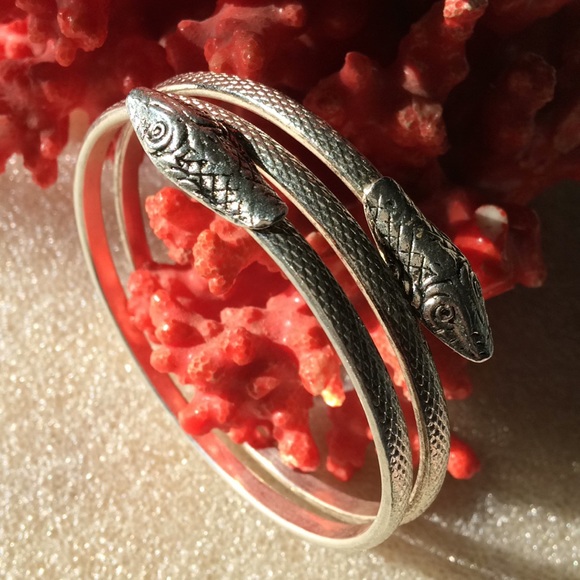 Vintage double head snake bracelet - Picture 3 of 4